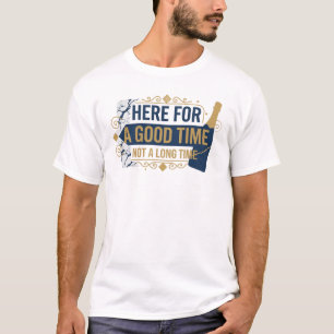 T-shirt Magnifique Bleu ICI POUR BON TEMPS PAS LONG 2D