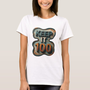 T-shirt Magnifique Bleu KEEP IT 100 Conception de Texte