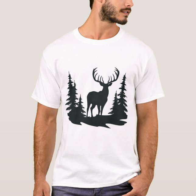 T-shirt Magnifique Camion Entre Pins (Devant)