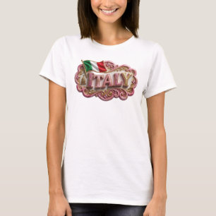 T-shirt Magnifique Chemise Citation ITALIE en Or