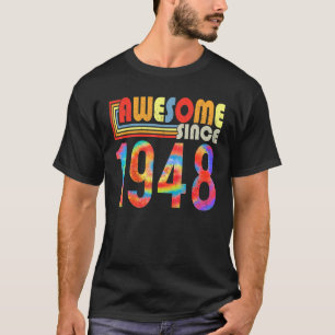 T-shirt Magnifique depuis 1948 75e anniversaire Retro Rain