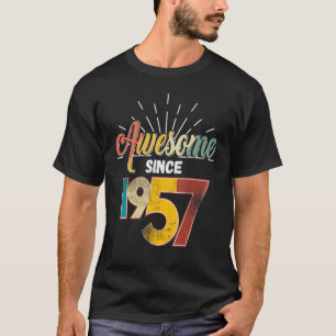 T-shirt Magnifique depuis 1957 66e anniversaire Rainbow Vi