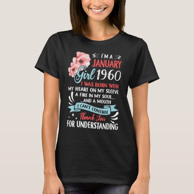 T-shirt Magnifique Depuis 1960 63ème anniversaire Je suis  (Devant)