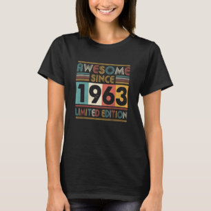 T-shirt Magnifique depuis 1963 Fabriqué en 1963 60 ans 60è