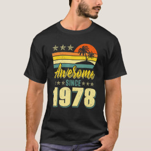 T-shirt Magnifique depuis 1978 Vintage 44ème anniversaire 