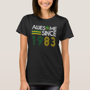 T-shirt Magnifique depuis 1983 Anniversaire du drapeau jam