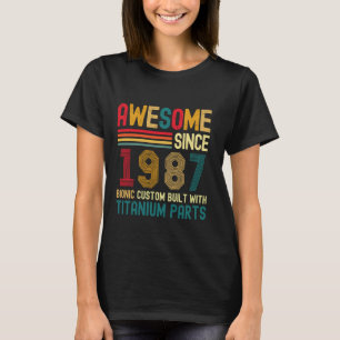 T-shirt Magnifique depuis 1987 Vintage 37ème anniversaire