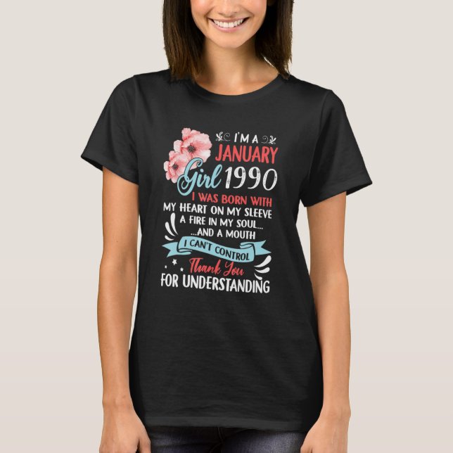 T-shirt Magnifique Depuis 1990 33ème anniversaire Je suis  (Devant)
