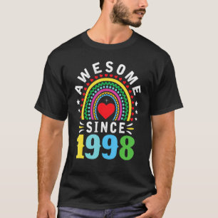 T-shirt Magnifique depuis 1998 24e anniversaire Rainbow Né