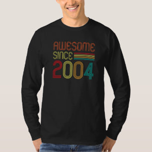 T-shirt Magnifique Depuis 2004 18 Ans Retro Vintage 18ème