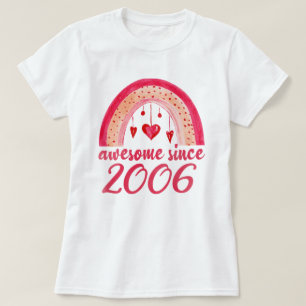 T-shirt Magnifique depuis 2006 Rainbow 16th Birthday Cadft