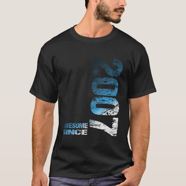 T-shirt Magnifique Depuis 2007 16E Anniversaire Né 2007 (Devant)