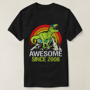 T-shirt Magnifique depuis 2008 Dinosaur 15 Anniversaire 15
