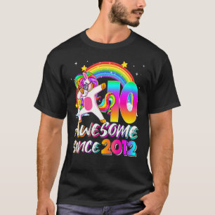 T-shirt Magnifique depuis 2012 Dabbing Unicorn 10e anniver