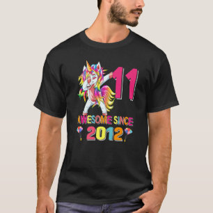 T-shirt Magnifique Depuis 2012 Dabbing Unicorn 11 Ans Bir