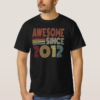 T-shirt Magnifique Depuis 2012 Retro Né En 2012 Anniversai