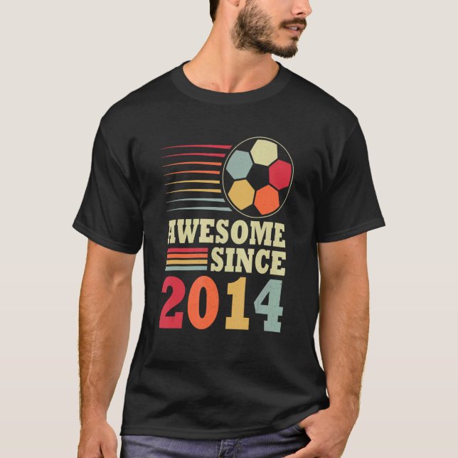 T-shirt Magnifique depuis 2014 8e anniversaire 8 ans Socce (Devant)