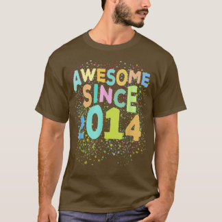 T-shirt Magnifique Depuis 2014 Funny Retro 8 Ans 8ème Bir