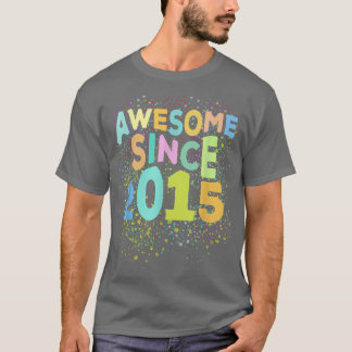 T-shirt Magnifique Depuis 2015 Funny Retro 7 Ans 7ème Bir