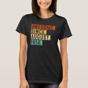 T-shirt Magnifique depuis août 1956 Vintage 66e anniversai