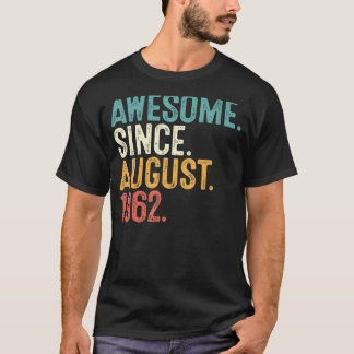 T-shirt Magnifique depuis août 1962 60ème Anniversaire 60 