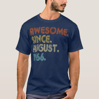 T-shirt Magnifique depuis août 1966 Vintage 56e anniversai