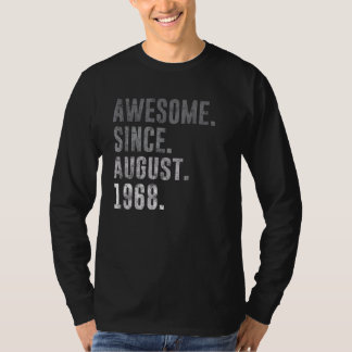 T-shirt Magnifique depuis août 1968 54e anniversaire Vinta