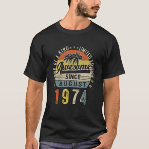 T-shirt Magnifique depuis août 1974 Vintage 48ème annivers