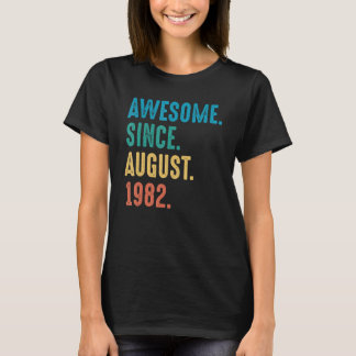 T-shirt Magnifique Depuis Août 1982 Anniversaire