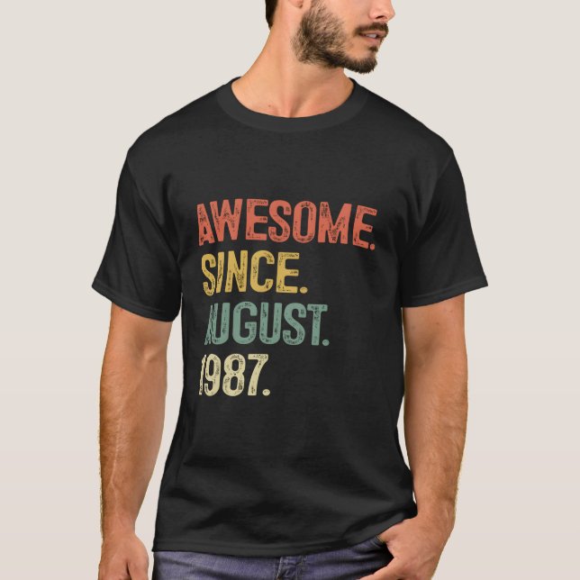 T-shirt Magnifique Depuis Août 1987 36E Pour (Devant)