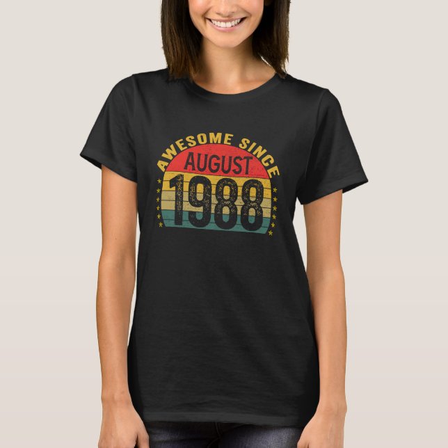 T-shirt Magnifique depuis août 1988 35e anniversaire Femme (Devant)