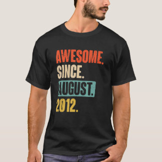 T-shirt Magnifique depuis août 2012 10 ans 10e anniversair