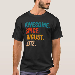 T-shirt Magnifique depuis août 2012 10e anniversaire 10 an