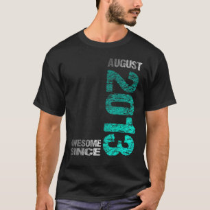 T-shirt Magnifique depuis août 2013 10e anniversaire Né 20