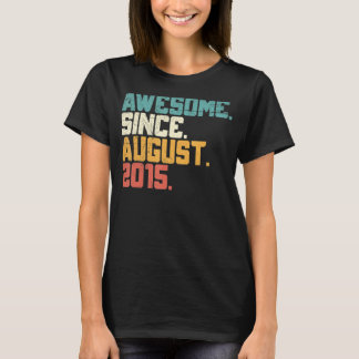 T-shirt Magnifique depuis août 2015 7e anniversaire 7 ans 