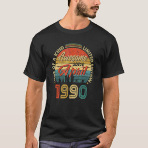 T-shirt Magnifique depuis avril 1990 Vintage 32ème anniver
