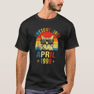 T-shirt Magnifique depuis avril 1999 22e Anniversaire Chat