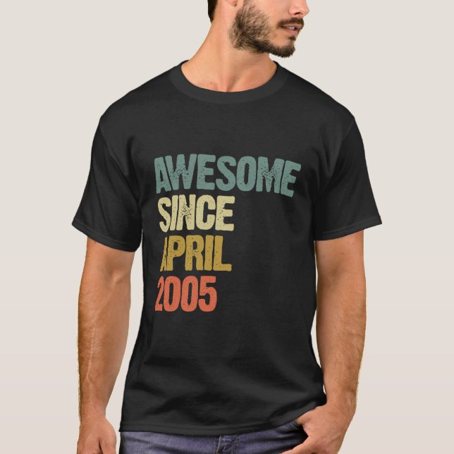 T-shirt Magnifique Depuis Avril 2005 14 Ans 14E Anniversai (Devant)