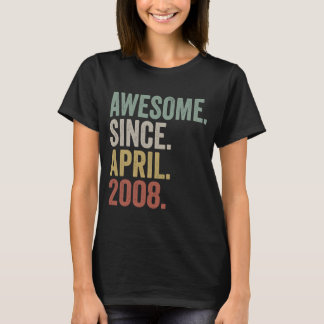 T-shirt Magnifique depuis avril 2008 15e anniversaire 15 a