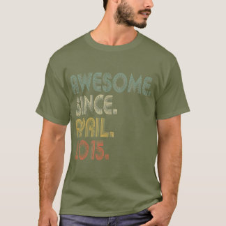 T-shirt Magnifique depuis avril 2015 6e anniversaire 6 ans