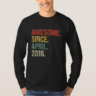 T-shirt Magnifique depuis avril 2016 6e anniversaire