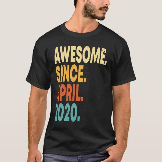 T-shirt Magnifique depuis avril 2020 3ème anniversaire gar (Devant)