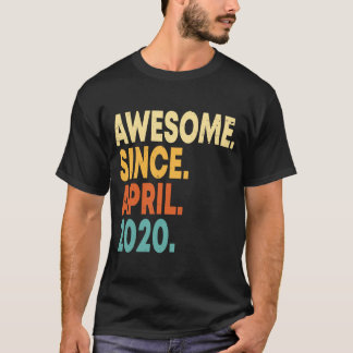 T-shirt Magnifique depuis avril 2020 3ème anniversaire gar