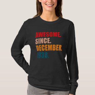 T-shirt Magnifique Depuis Décembre 1938 Vintage Personnali