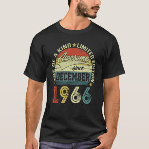 T-shirt Magnifique depuis décembre 1966 56 Ans Anniversair