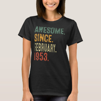 T-shirt Magnifique depuis février 1953 70e Anniversaire Ca