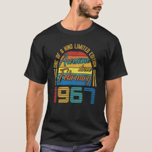 T-shirt Magnifique depuis février 1967 56 Ans 56e Birt