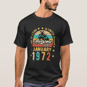 T-shirt Magnifique Depuis Janvier 1972 Vintage 50E Anniver
