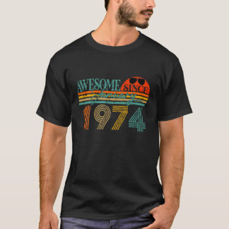 T-shirt Magnifique Depuis Janvier 1974 50 Ans 50e Naissanc
