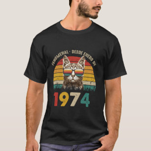 T-shirt Magnifique depuis Janvier 1974 Espagnol 50ème Anni